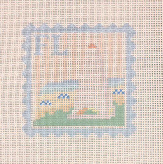 Florida Stamp Needlepoint Canvas
