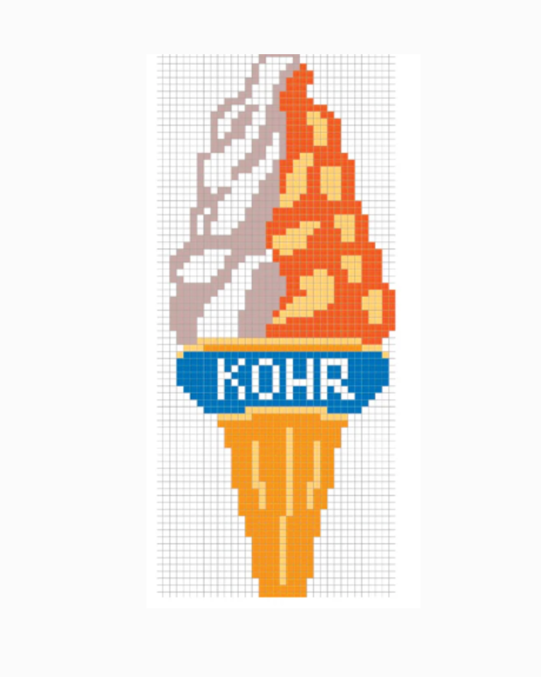 Kohr Ice Cream Cone Needlepoint 