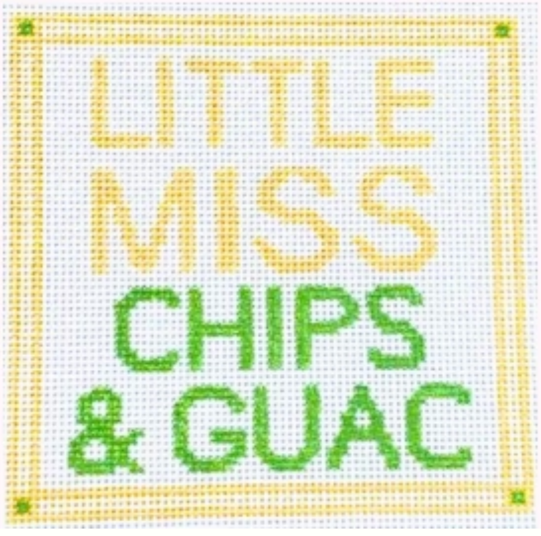 Little Miss Chips & Guac Needlepoint