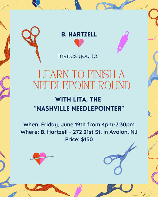 Nashville Needlepointer - Round Finishing Class - Friday, June 19th