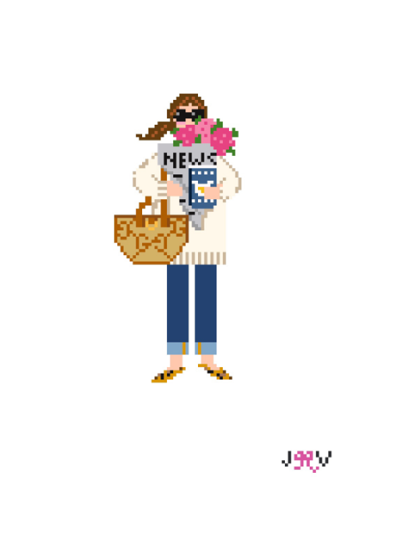 News & Coffee Needlepoint