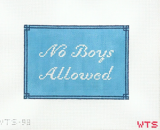 No Boys Allowed Needlepoint Canvas