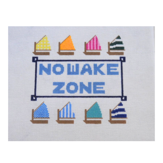 No Wake Zone Needlepoint Canvas