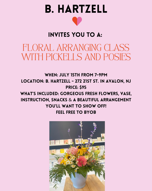 Flower Arranging Class with Pickells & Posies