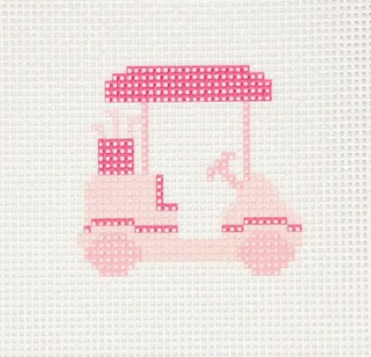 Pink Par Tee Golf Cart - Needlepoint Canva