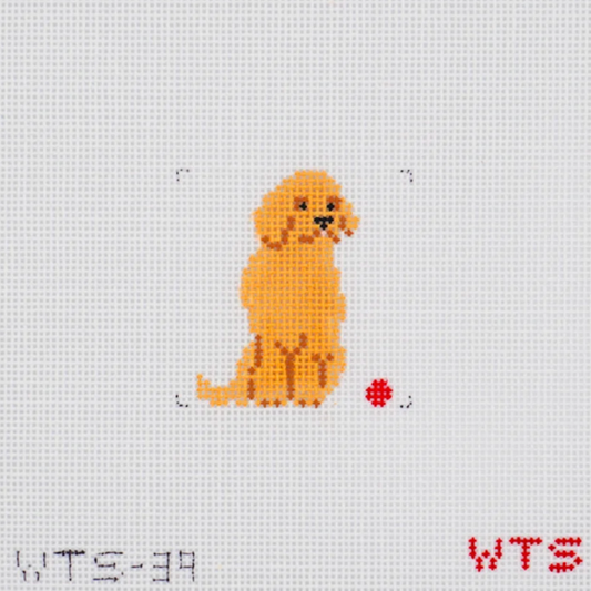 Mini Golden Retriever- 18 Mesh Canvas Needlepoint