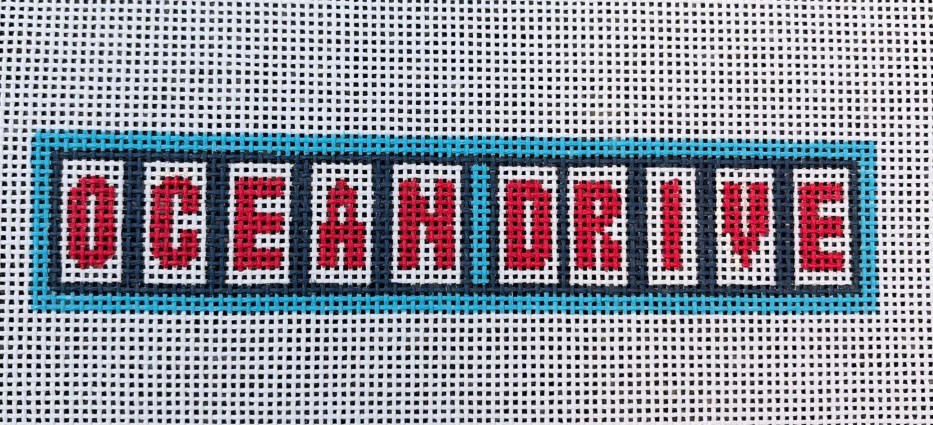 Ocean Drive - 13 Mesh Needlepoint Canvas