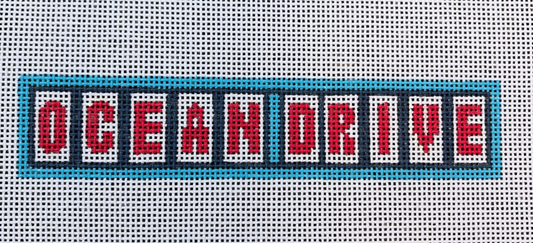 Ocean Drive - 13 Mesh Needlepoint Canvas
