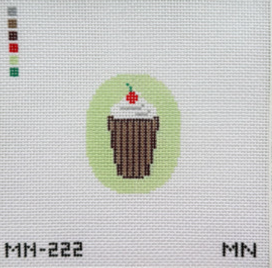 Chocolate Milkshake - 18 Mesh Needlepoint Canvas