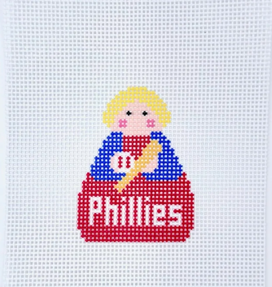 Phillies Baseball Stitch-It - 13 Mesh Needlepoint Canvas