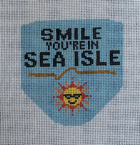 Sea Isle City Beach Tag - Needlepoint