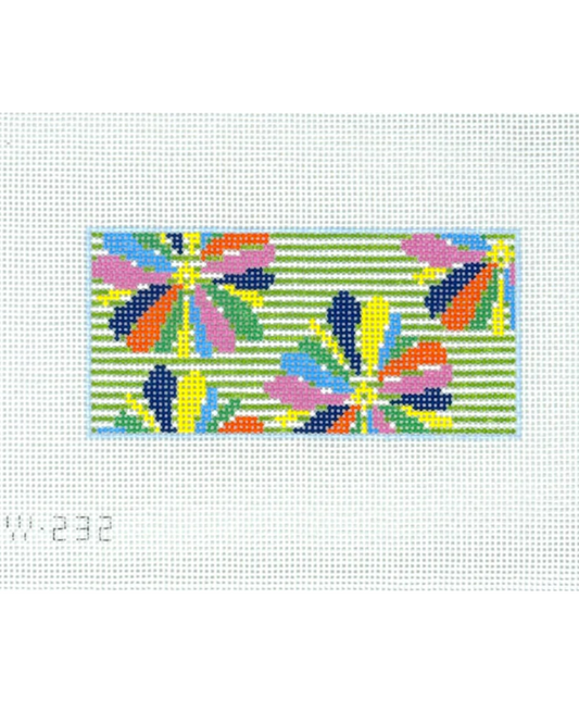Striped  Floral Needlepoint Canvas