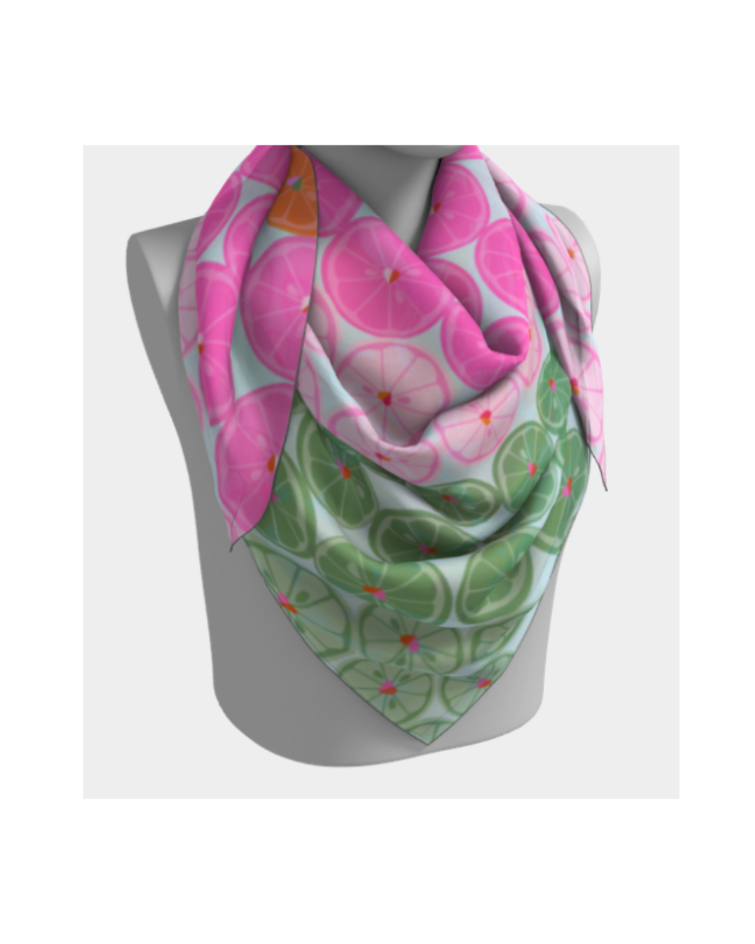 Citrus Twist - Silk Scarf - 36"