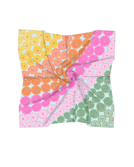 Citrus Twist - Silk Scarf - 36"