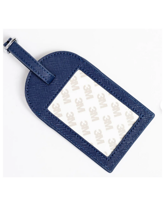 Needlepoint Luggage Tag - Navy