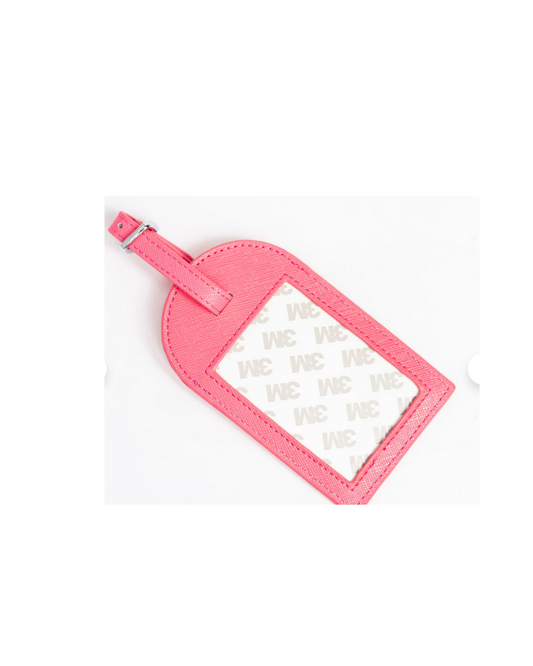 Needlepoint Luggage Tag - Pink