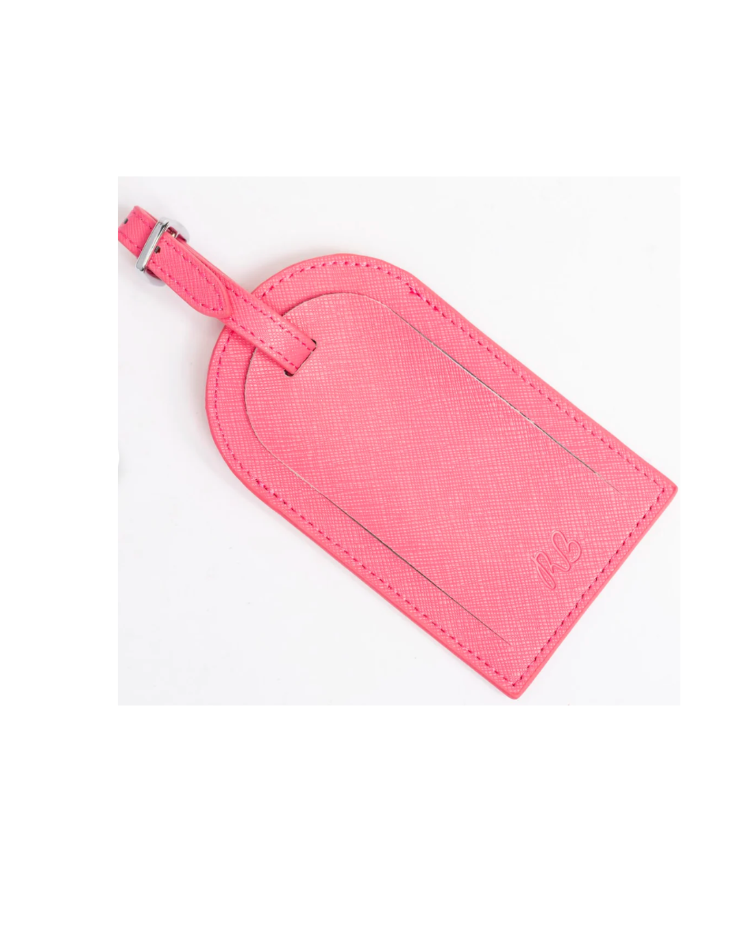 Needlepoint Luggage Tag - Pink