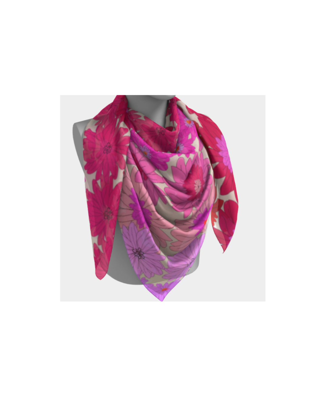 Marigold Mirage -Silk Scarf 36"