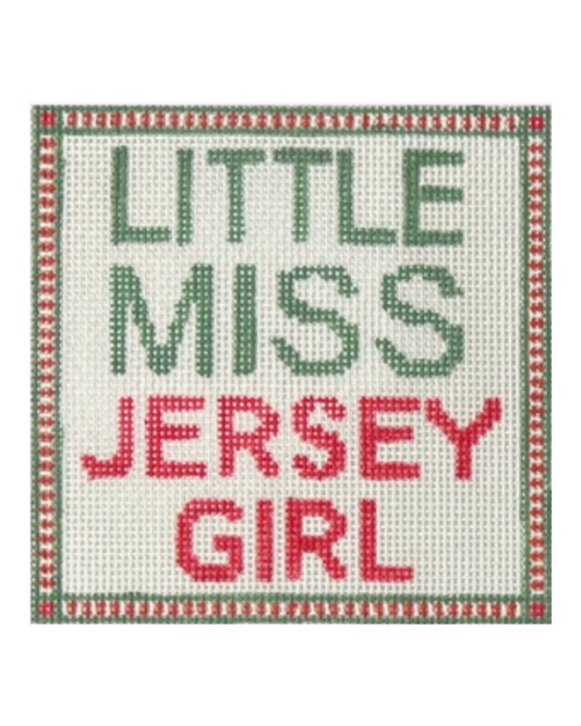 Little Miss Jersey Girl - 18 Mesh Needlepoint - PRE-ORDER