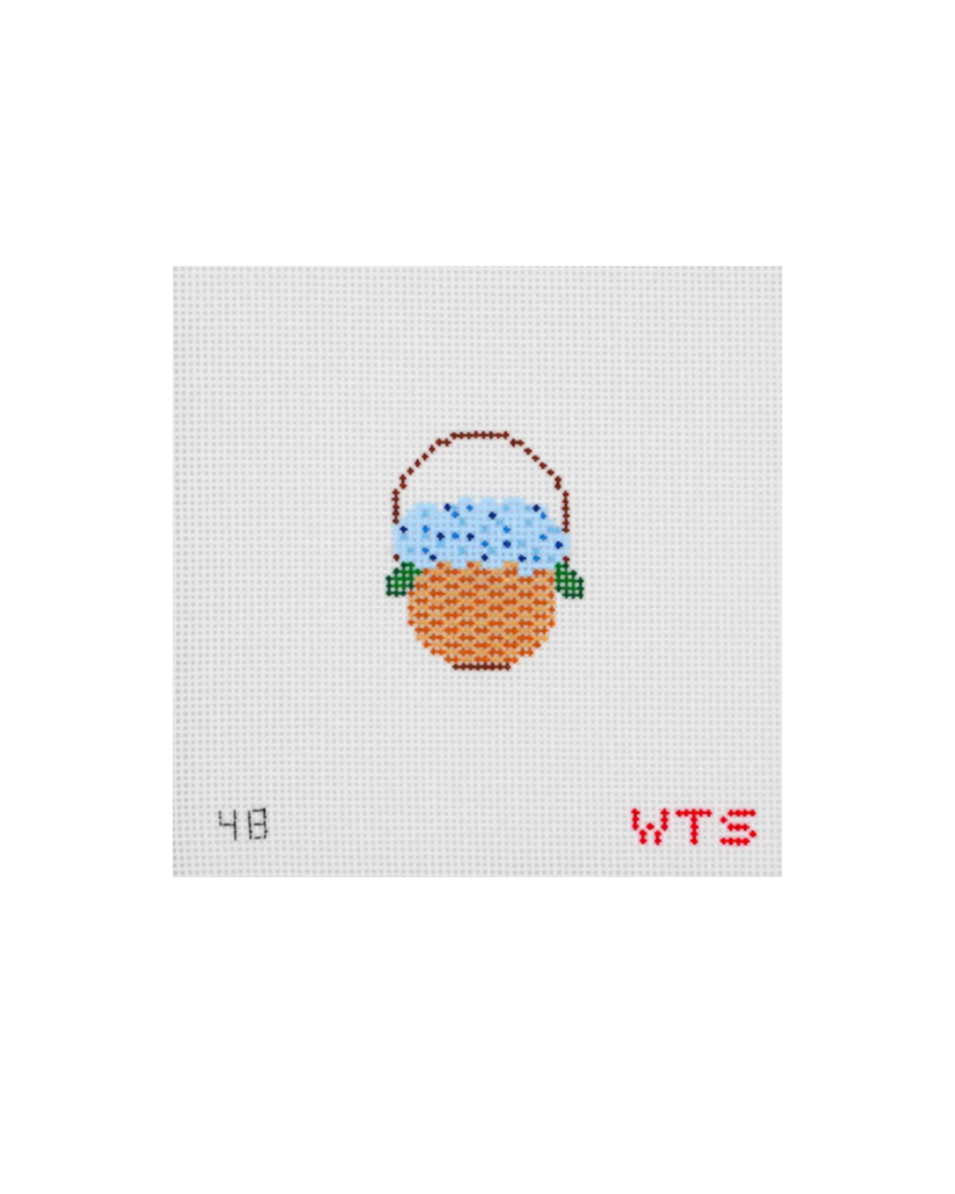 Mini Hydrangea Basket - 18 Mesh Canvas Needlepoint
