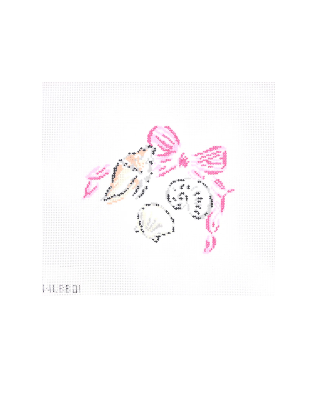 Bow with Seashells - 18 Mesh Canvas