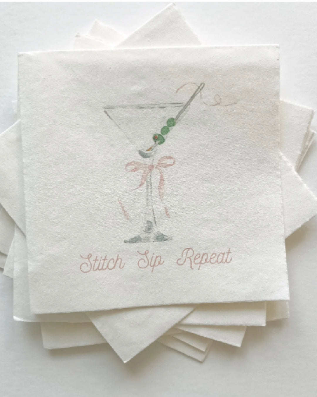 Napkins: Stitch, Sip, Repeat