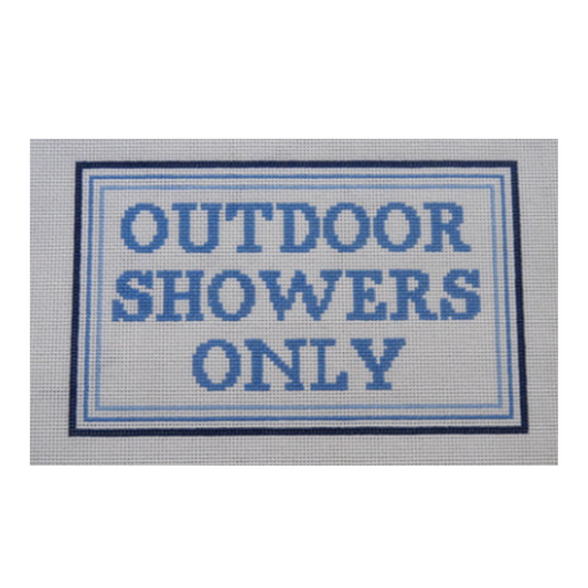 Outdoor Showers Only (Blue)- Needlepoint