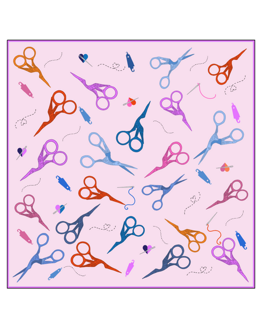 In My Stitching Era - Silk Scarf - 20"
