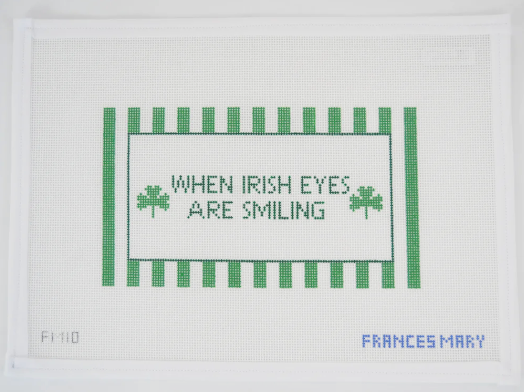 When Irish Eyes Are Smiling Needlepoint Canvas
