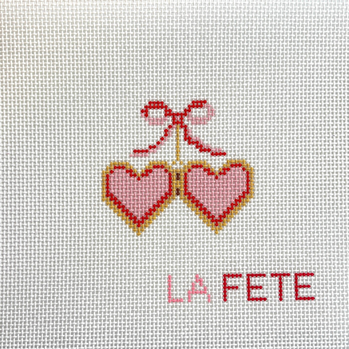 Heart Locket - 13 Mesh Needlepoint Canvas