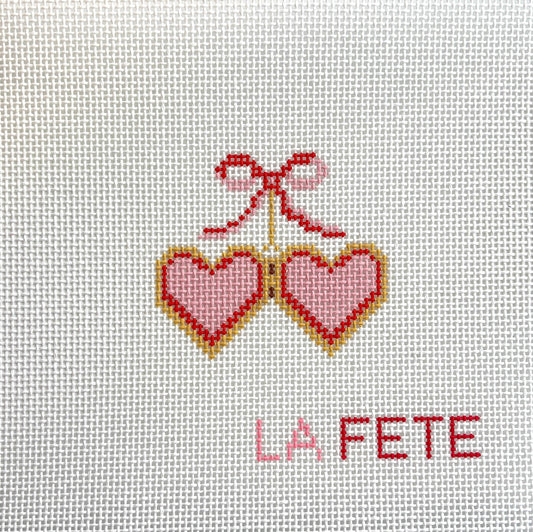 Heart Locket - 13 Mesh Needlepoint Canvas
