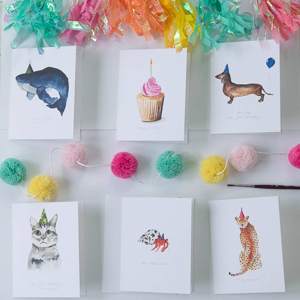 Hermit Crab Birthday Card: Single Card