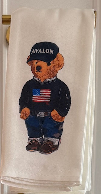 Avalon American Flag Bear - Tea Towel