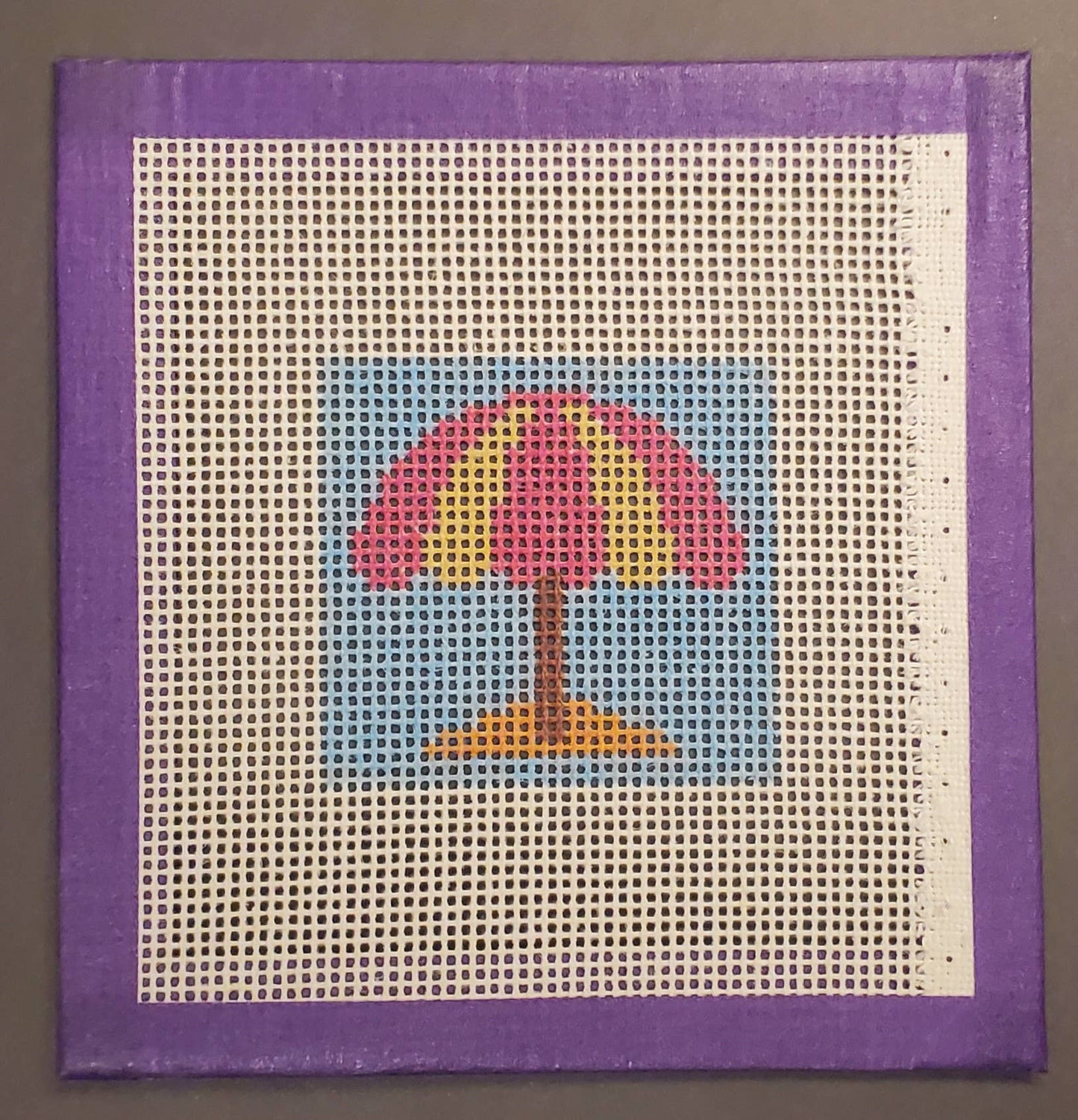 Beach Umbrella -14 Mesh Needlepoint Canvas