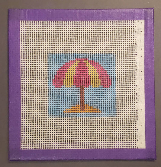 Beach Umbrella -14 Mesh Needlepoint Canvas