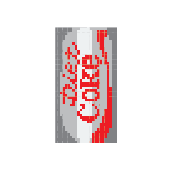 Diet Coke 1.25"x 2.5" Mini Needlepoint Canvas