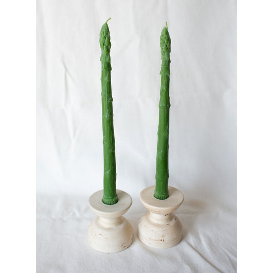 Asparagus Candle Taper Pair (2)