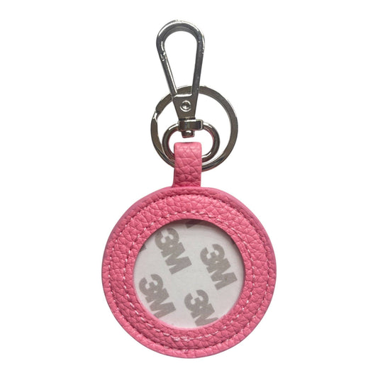 Barbie Pink Pebbled Self Finishing Round Key Fob