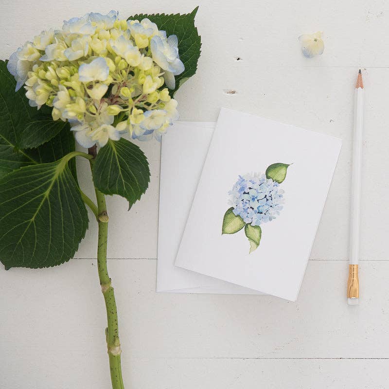 Hydrangea Watercolor Note Card