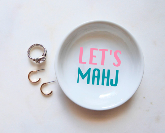 Let's Mahj Ring Dish, Mahjong Gifts, Dot Bam Crack Mahjong