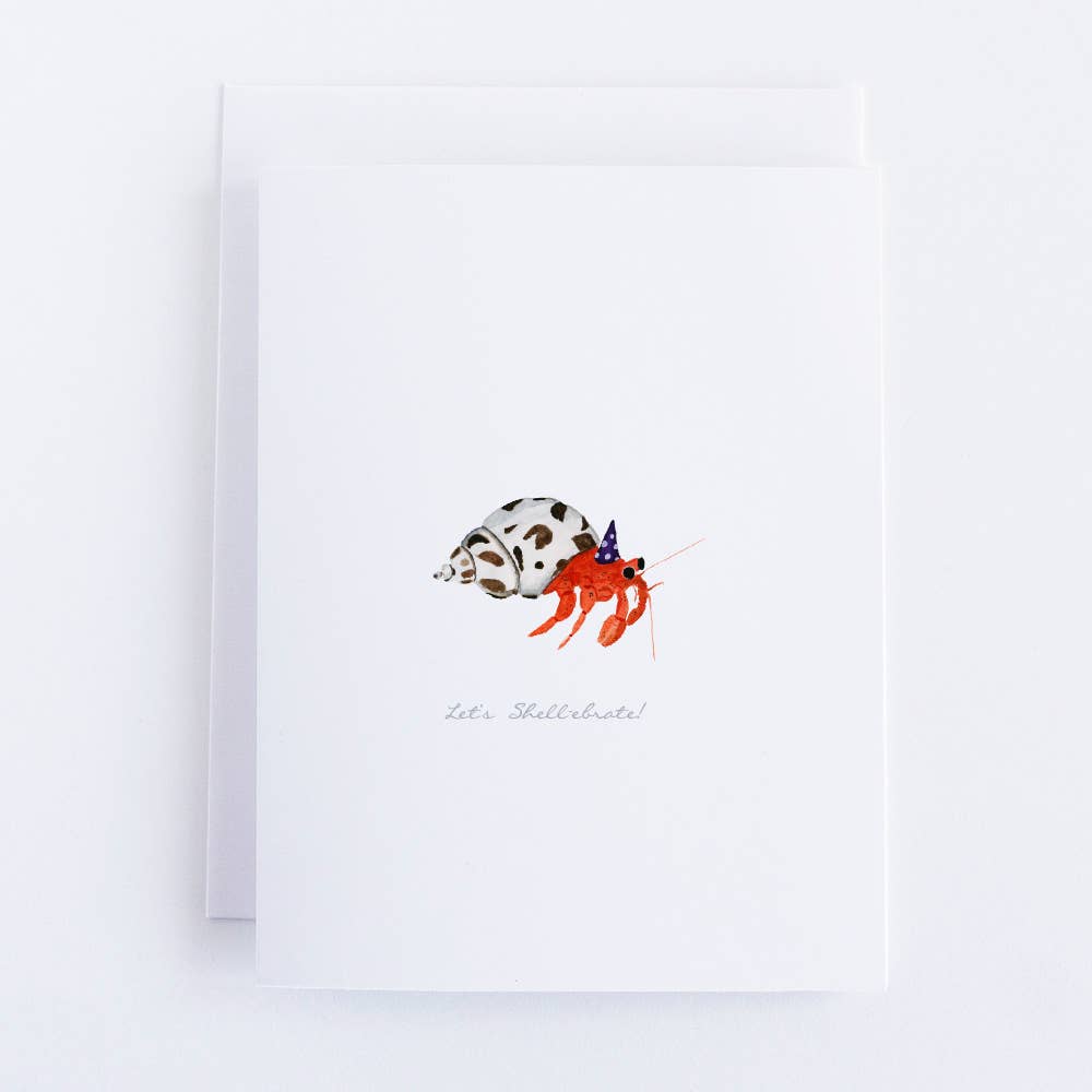 Hermit Crab Birthday Card: Single Card