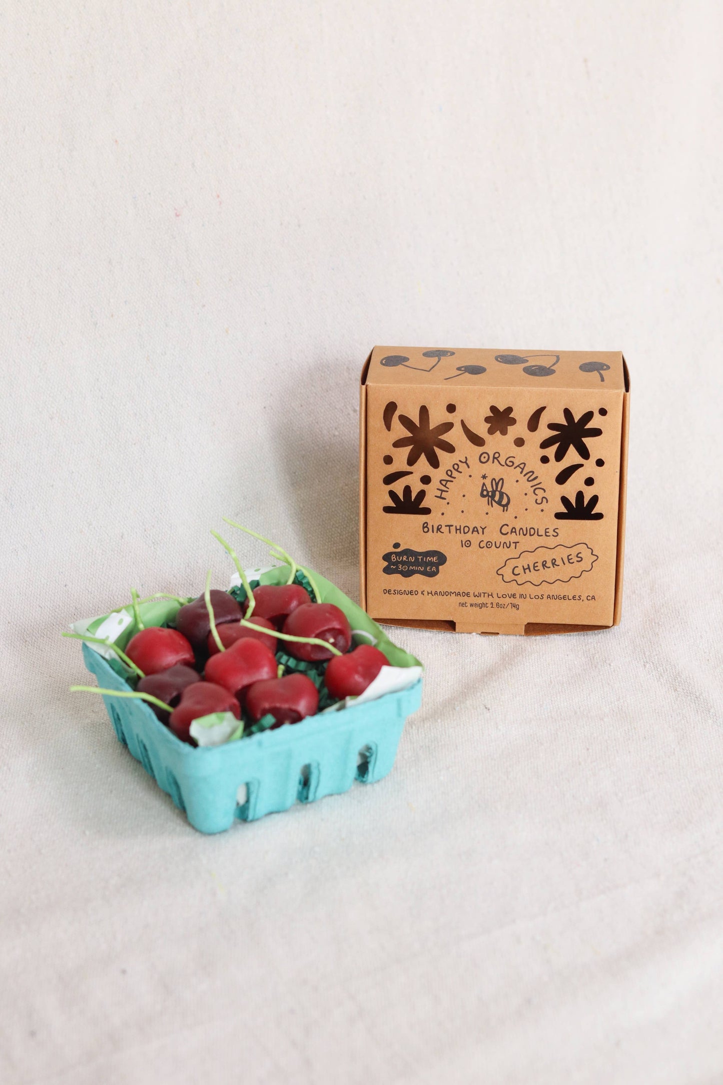 Dark Cherry Beeswax Birthday Candles-count: 10