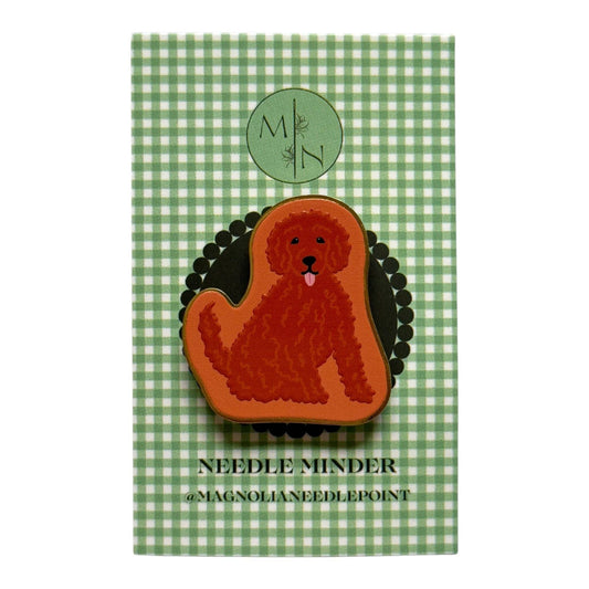 Red Doodle Needle Minder