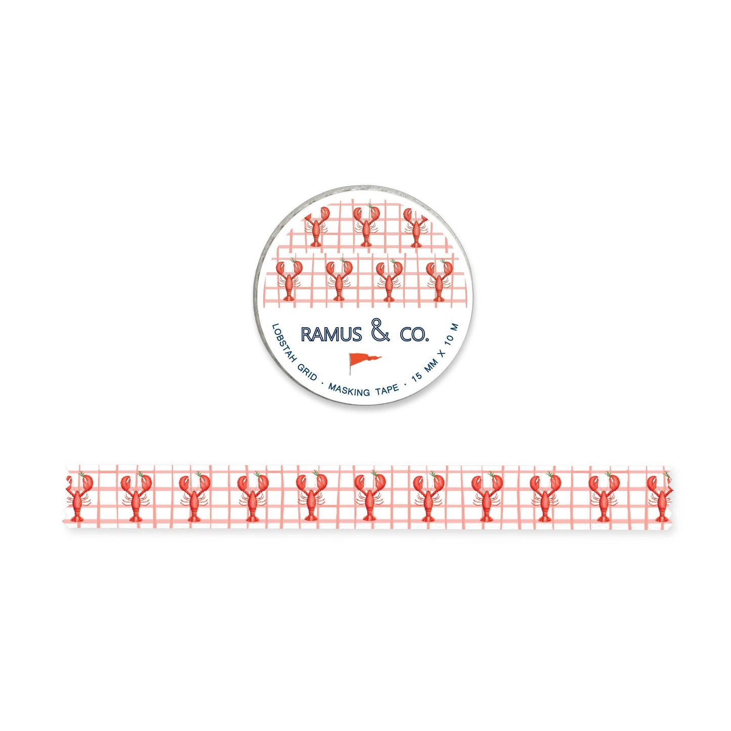 Lobster Grid Washi Tape