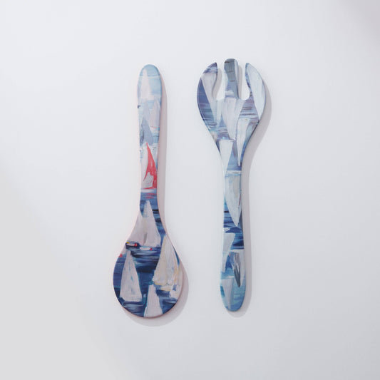 Melamine Salad Utensils - Race Day
