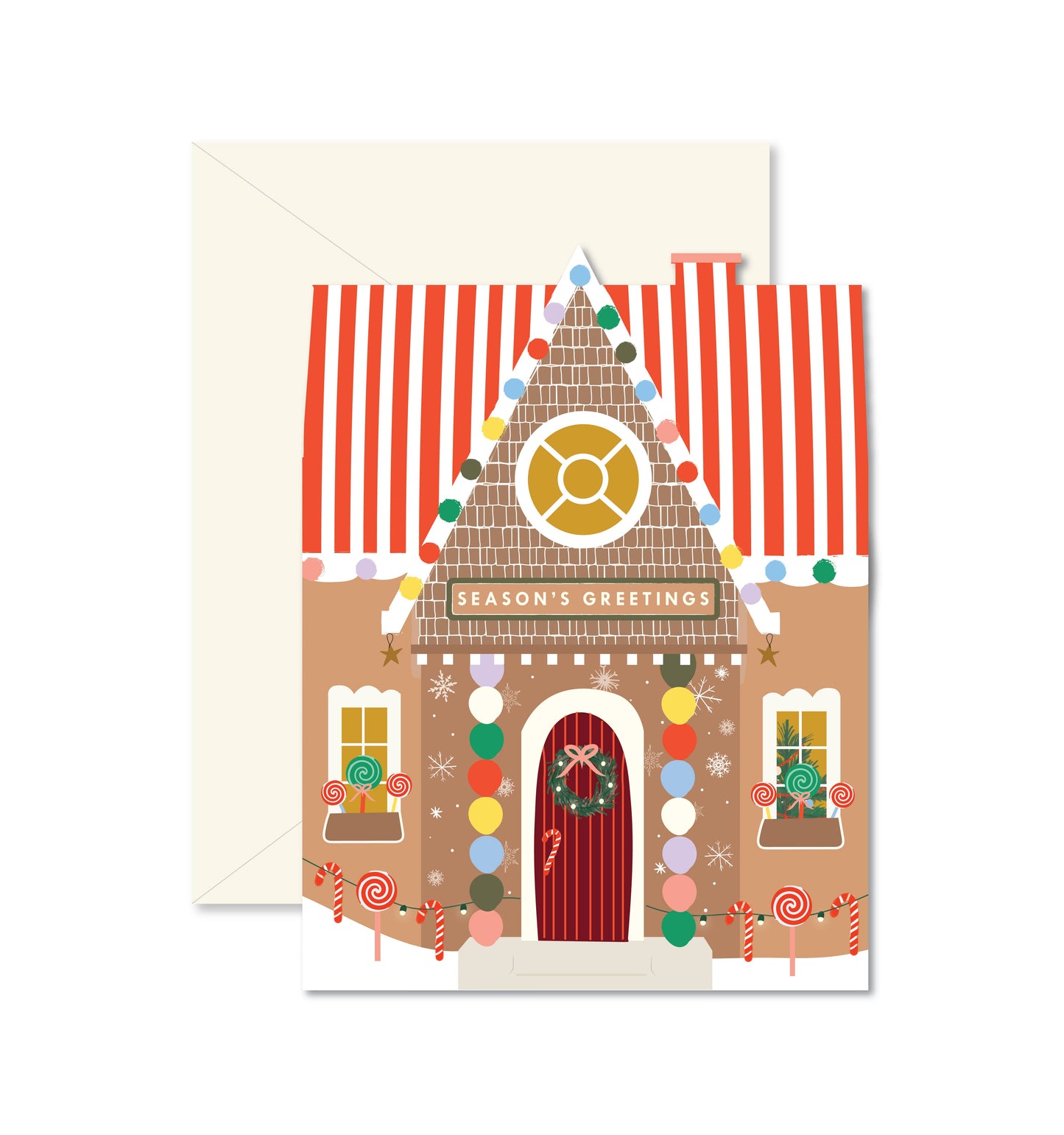Gingerbread House die-cut Greeting Card
