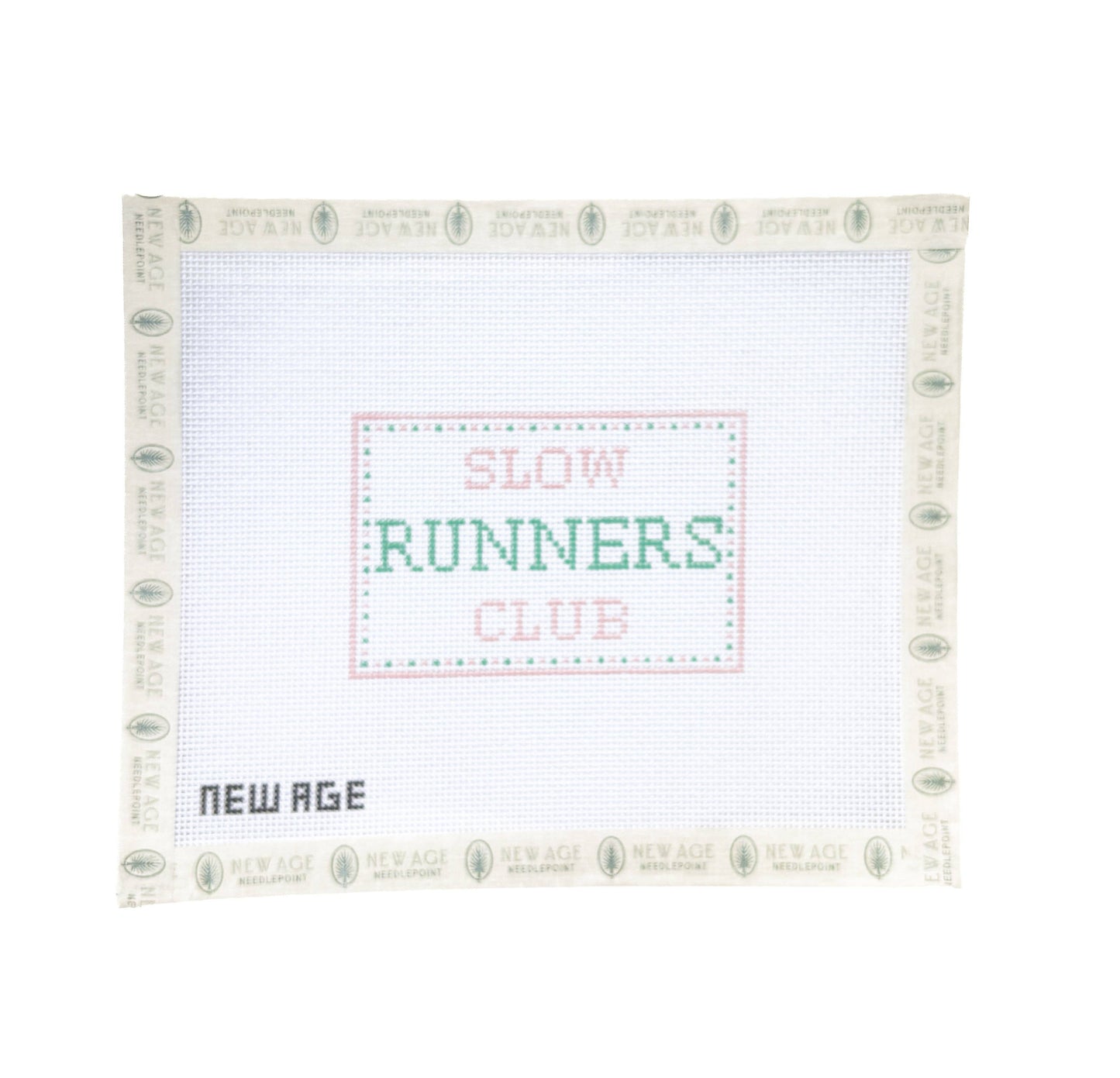 Slow Runners Club - 18 Mesh Needlepoint Canvas