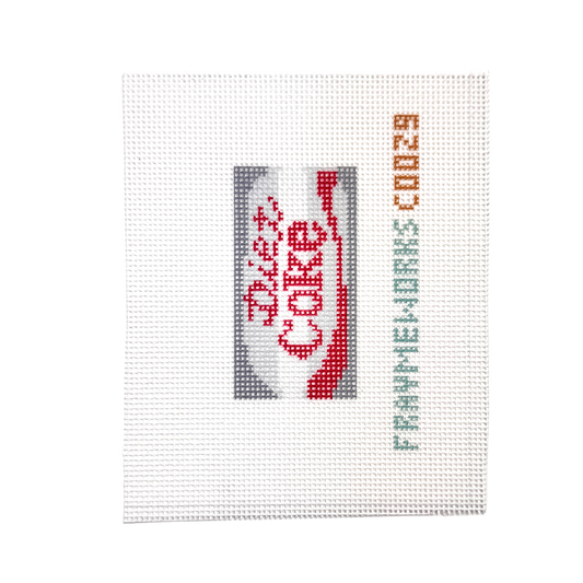Diet Coke 1.25"x 2.5" Mini Needlepoint Canvas