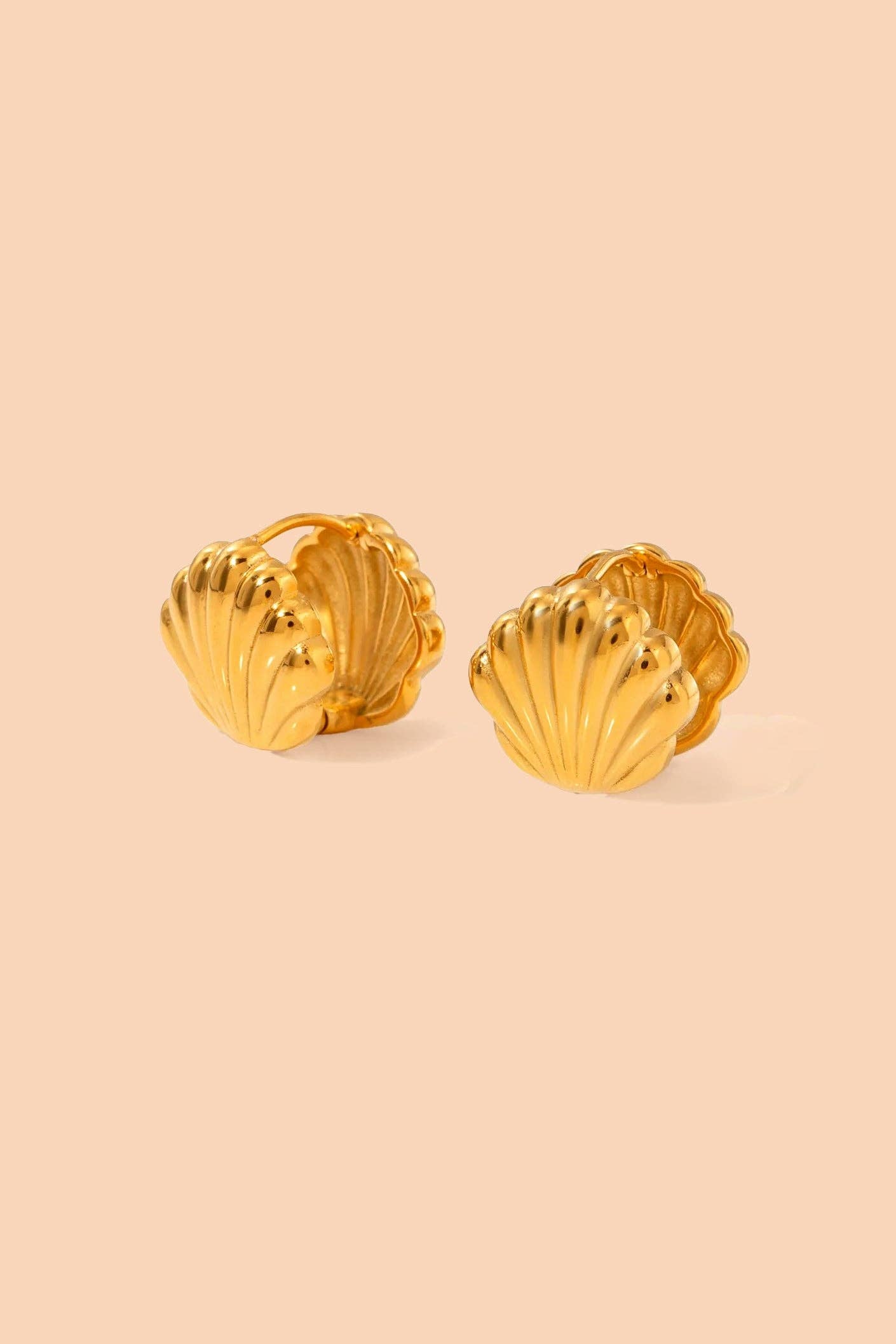 What the Shell Hoops - 18K Gold Plated